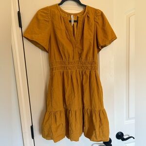 Anthropologie Golden Mini Dress